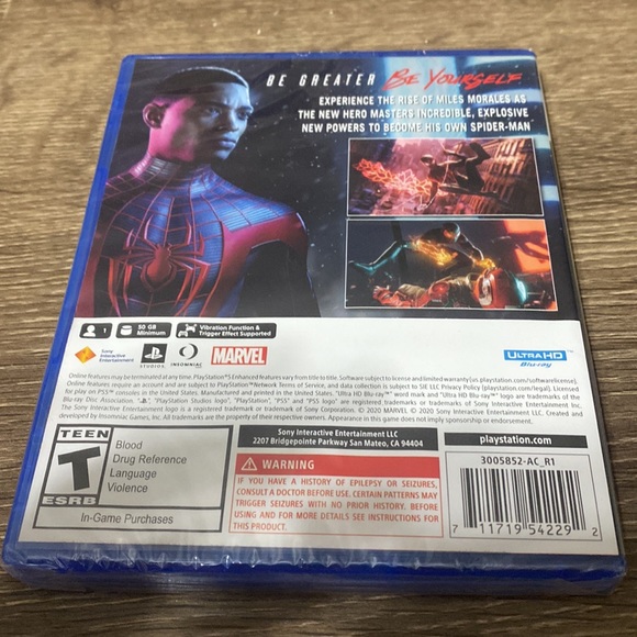 PS5 Sony Marvel Spider-Man Miles Morales Ultimate Edition NWT - Picture 5 of 6